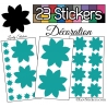 23 Stickers Fleur Mixte - Autocollant Décoration Intérieur