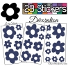 23 Stickers Fleurs Mixte - Autocollant Décoration Intérieur