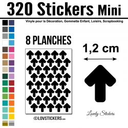 Kit de 288 Stickers Flèche - LovStickers Couleur Interieur Noir