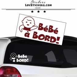 Sticker sécurité enfant pour la voiture Bébé et Papy à bord - Decorenkit -  La boutique des Stickers