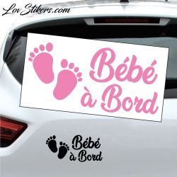 Sticker bébé à bord autocollant de 20 x 15 cm avec petits pieds de bébé :  : Bébé et Puériculture