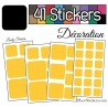 41 Stickers Carrés Mixte - Autocollant Décoration Intérieur