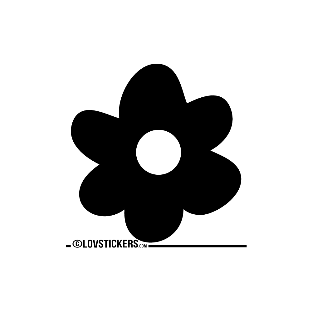 Sticker Fleurs noires 49 x 69 cm