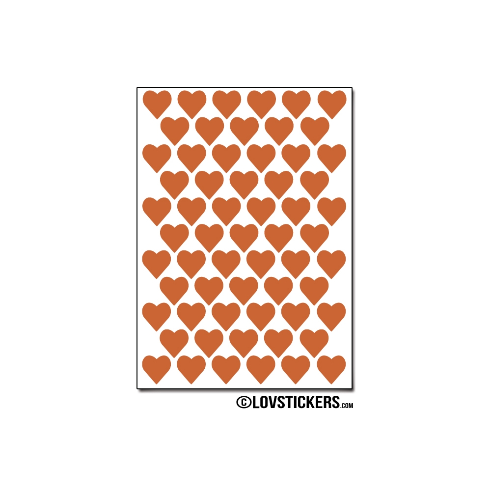 488 Stickers Coeur 1cm - Décoration Gommette Loisirs - Vinyle Repositionnable