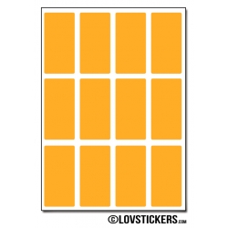 96 Stickers Rectangle 1,5 cm - Décoration Gommette Loisirs - Vinyle Repositionnable